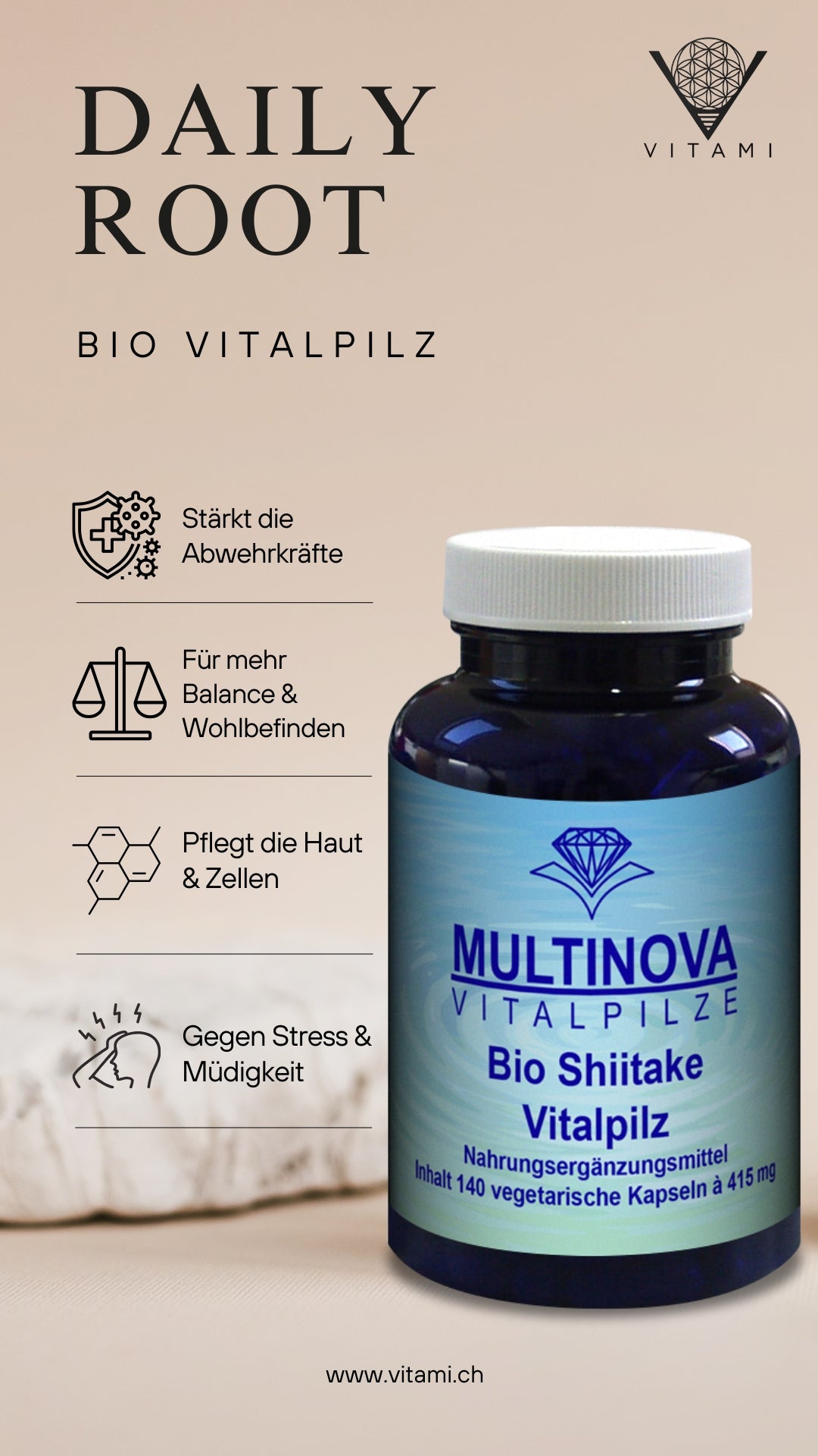 Polvo de shiitake orgánico: el hongo poderoso para tu energía natural