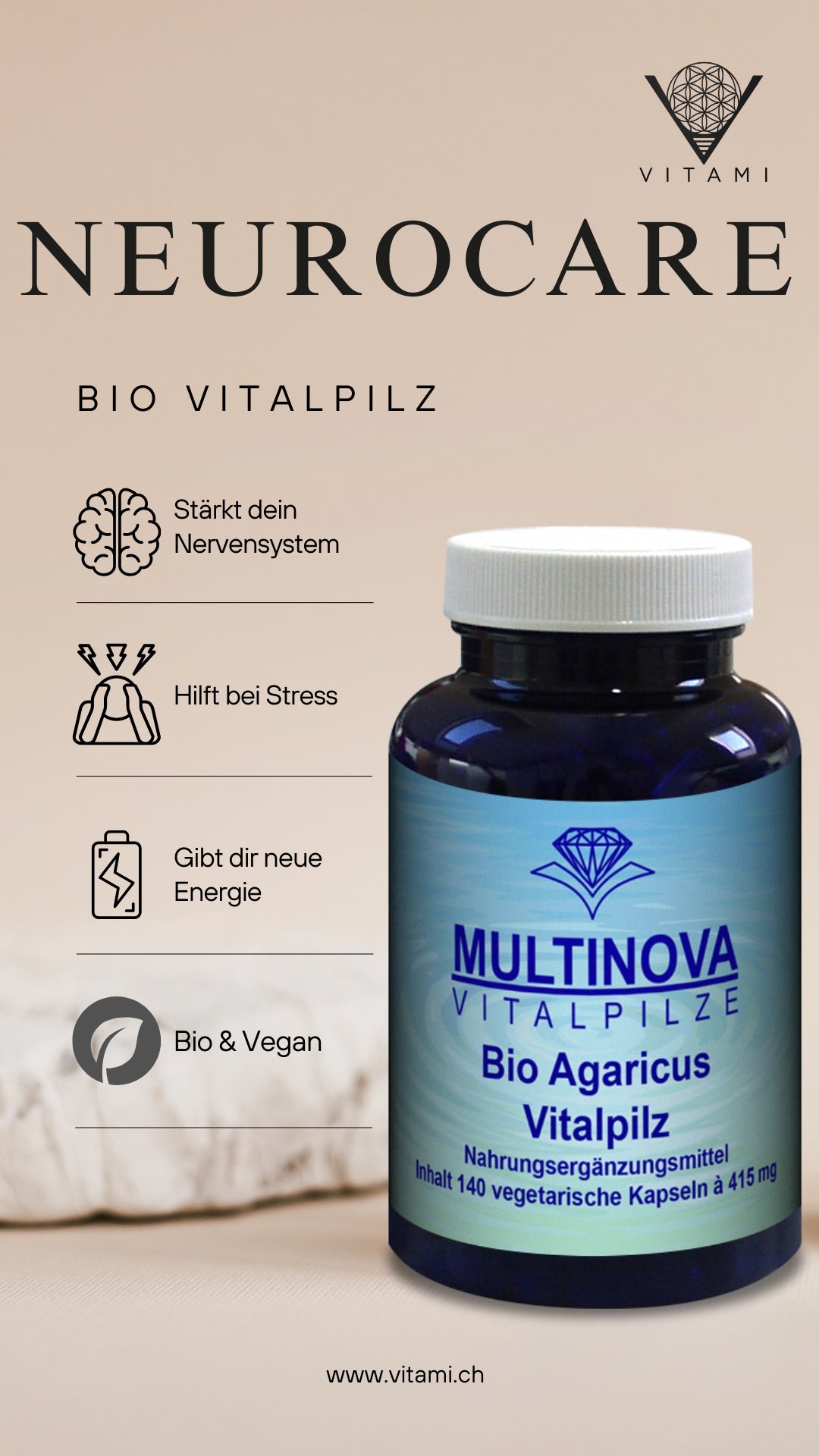 Bio Agaricus - Fuerte y equilibrado para todos los días.
